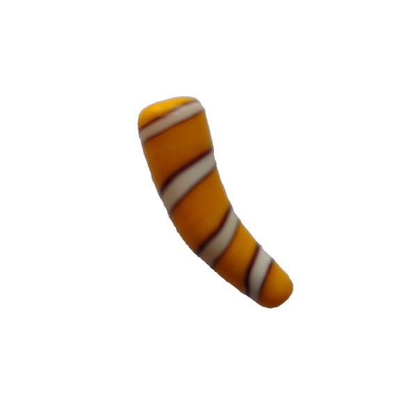 (1) Vintage Large Japanese Glass Horn Bead Jewelry Crafts NOS 30mm Japan 1950's - Picture 1 of 4